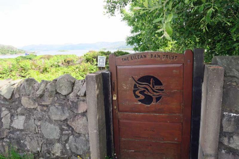 The gated entrance to Eilean Bàn