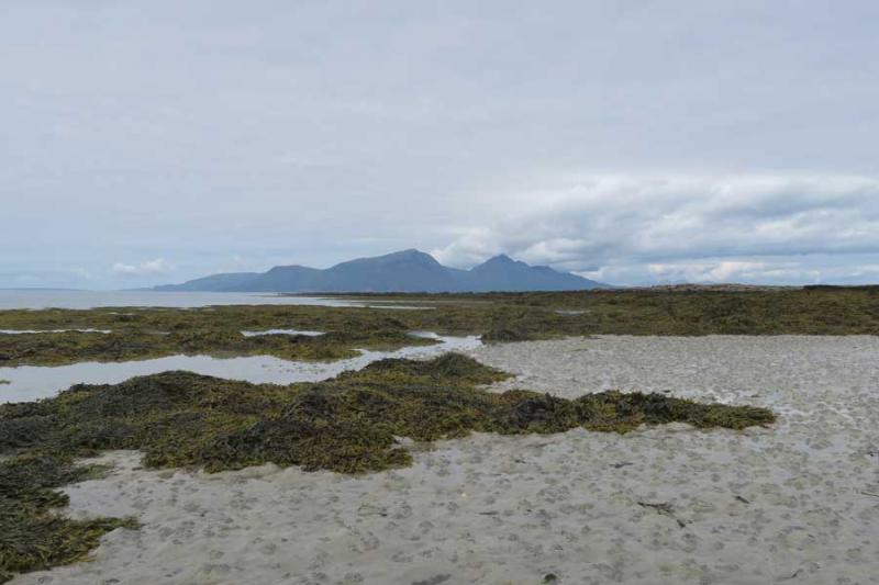 The isle of Rum from Gallanach Bay on The Isle of Muck