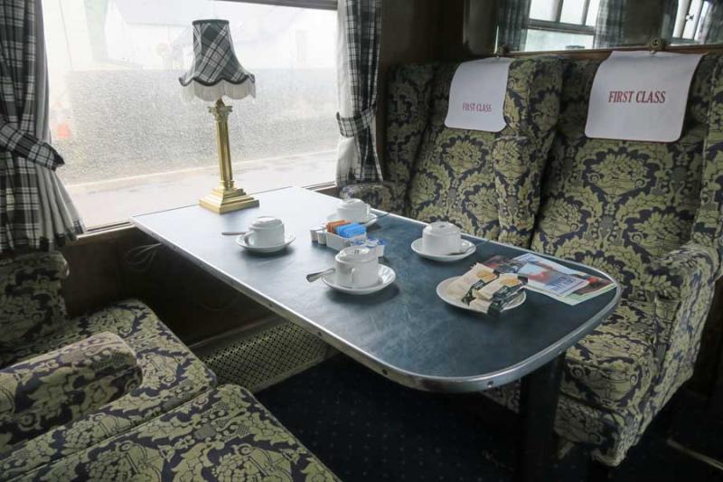 First class on The Jacobite steam train