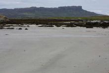 The isle of Eigg from Gallanach Bay on The Isle of Muck