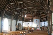 Our Lady of The Angels with its fine wooden ceiling and roof